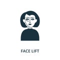 Face Lift icon from plastic surgery collection. Simple line element Face Lift symbol for templates, web design and Royalty Free Stock Photo