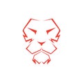 Face lion strong logo design vector graphic symbol icon sign illustration creative idea Royalty Free Stock Photo