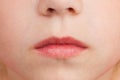 Face with the lips, nose and cheeks