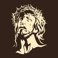Face of the Lord Jesus Christ. Royalty Free Stock Photo