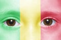 Face with malian flag