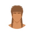 Face of man with mullet haircut Royalty Free Stock Photo