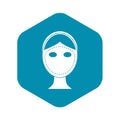 Face marked out for cosmetic surgery icon Royalty Free Stock Photo