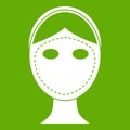 Face marked out for cosmetic surgery icon green Royalty Free Stock Photo