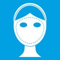 Face marked out for cosmetic surgery icon white Royalty Free Stock Photo