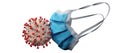 Face mask against coronavirus Covid19. Protection from Covid Royalty Free Stock Photo