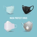 Face mask doctor covid-19 pollution protect face masking vector