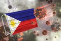 Face mask with flag of Philippines, defending coronavirus