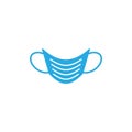 Face mask icon design template vector isolated illustration Royalty Free Stock Photo
