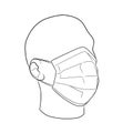 Face mask, drawing mask medical