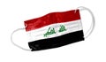 Face Mask with Iraq Flag.jpg Royalty Free Stock Photo