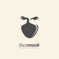 Mexican tequila poFace mask logo design for protection from corona virus.ster design