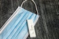 Face Mask and Negative COVID-19 test display Royalty Free Stock Photo