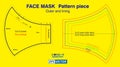 Set of face mask industrial pattern design or pattern for create a medical mask.