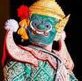 Face mask with traditional thai costume in Bangkok