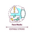 Face masks concept icon