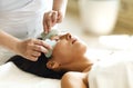 Face massage or beauty treatment in spa salonFace massage or beauty treatment in spa salon