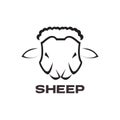 Face minimalist sheep logo design vector graphic symbol icon sign illustration creative idea