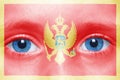 face with montenegro flag