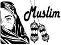 Face of muslim woman