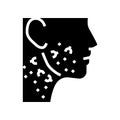 face neck ingrown hair glyph icon vector illustration