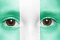 Face with nigerian flag