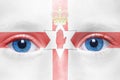 face with northern ireland flag Royalty Free Stock Photo