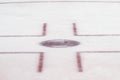 Face off circle, ice hockey. Winter sport Royalty Free Stock Photo