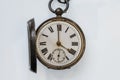 Face open Antique pocket watch Royalty Free Stock Photo