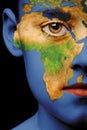 Face paint - africa Royalty Free Stock Photo