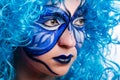 The face paint of woman with butterfly Royalty Free Stock Photo