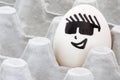 Face Painted Egg Royalty Free Stock Photo