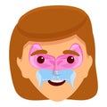 Face painting funny mask icon, cartoon style