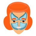 Face painting icon, cartoon style Royalty Free Stock Photo