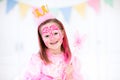 Face painting for little girl birthday party Royalty Free Stock Photo