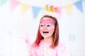 Face painting for little girl birthday party Royalty Free Stock Photo