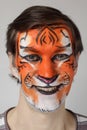 Face painting tiger Royalty Free Stock Photo