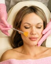 Face peeling procedure Royalty Free Stock Photo