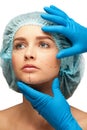 Face before plastic surgery operation Royalty Free Stock Photo