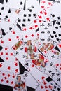 Face playing cards background. Gambling, hobby and divination concept Royalty Free Stock Photo