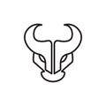 Face polygon buffalo line logo design vector graphic symbol icon illustration creative idea