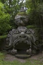 Face of Proteus at the famous monster park in the municipality of Bomarzo in Italy Royalty Free Stock Photo