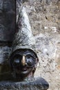 Face of Pulcinella in a Naples road of spaccanapoli