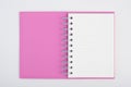 Face purple notebook for background and text Royalty Free Stock Photo