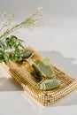 Face quartz roller for anti-aging facial massage, chinese guasha beauty tool, golden bag