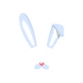 Face of rabbit or hare. cute animal-rabbit face for carnival mask. Decoration element for mobile applications, selfi Royalty Free Stock Photo