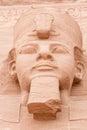Face of Ramses II,Abu Simbel, Egypt. Royalty Free Stock Photo