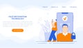 Face recognition concept. Landing page.