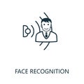 Face Recognition outline icon. Thin line style from smart home icons collection. Pixel perfect simple element face