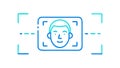 Face Recognition System: Biometric Identity Scan, vector design Generative AI Royalty Free Stock Photo